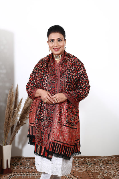 Traditional Kashmiri Kani Shawl – Handwoven Wool Wrap – Timeless Ethnic Scarf – Soft, Warm & Elegant – Ideal for Special Occasions & Gifting