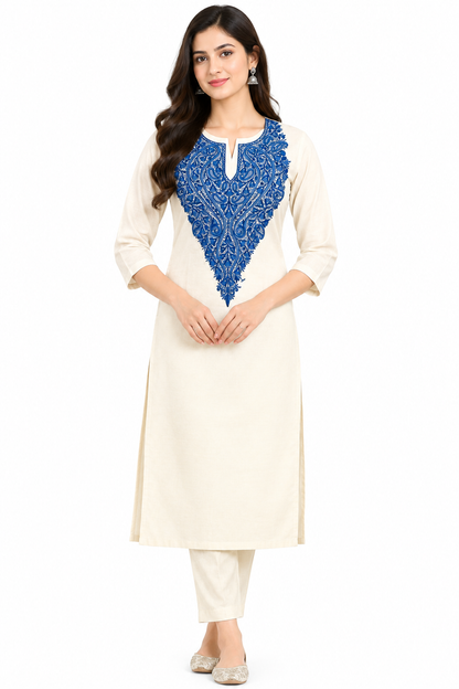 Zari Shawl & Cotton Suit Combo | Hand-Woven Traditional Ethnic Wear Collection
