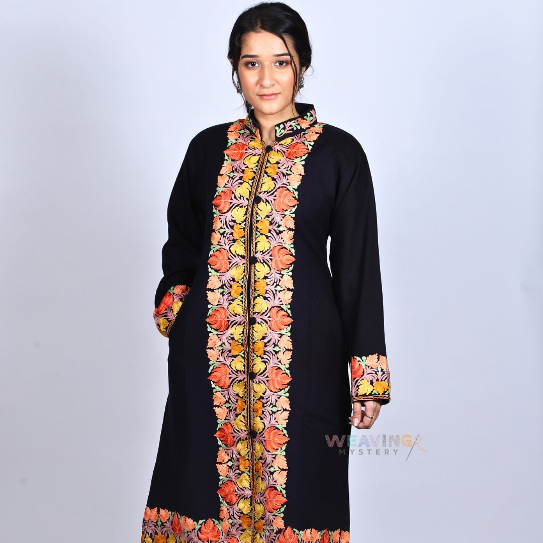 Radiance Embrace Embroidered Pure Woollen Phiran