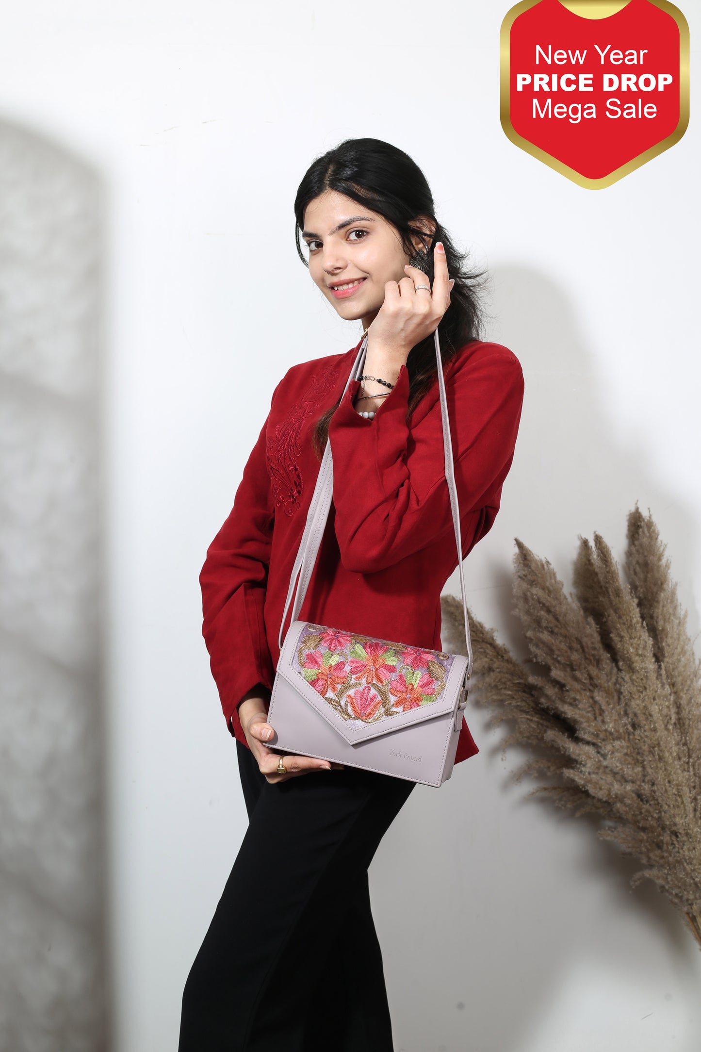 Weaving Mystery: Premium Hand-Embroidered Handbag for women`s  – Timeless Elegance Redefined