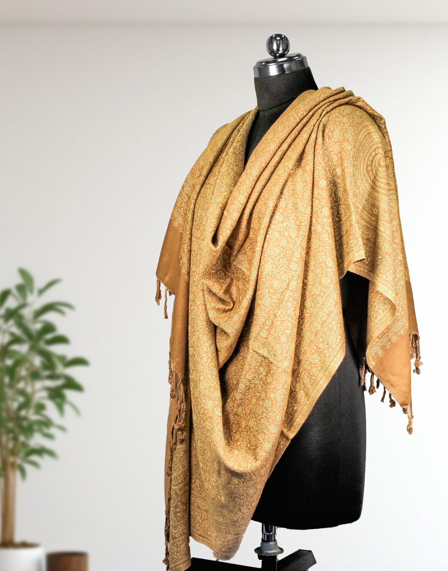 Golden Zari Shawl