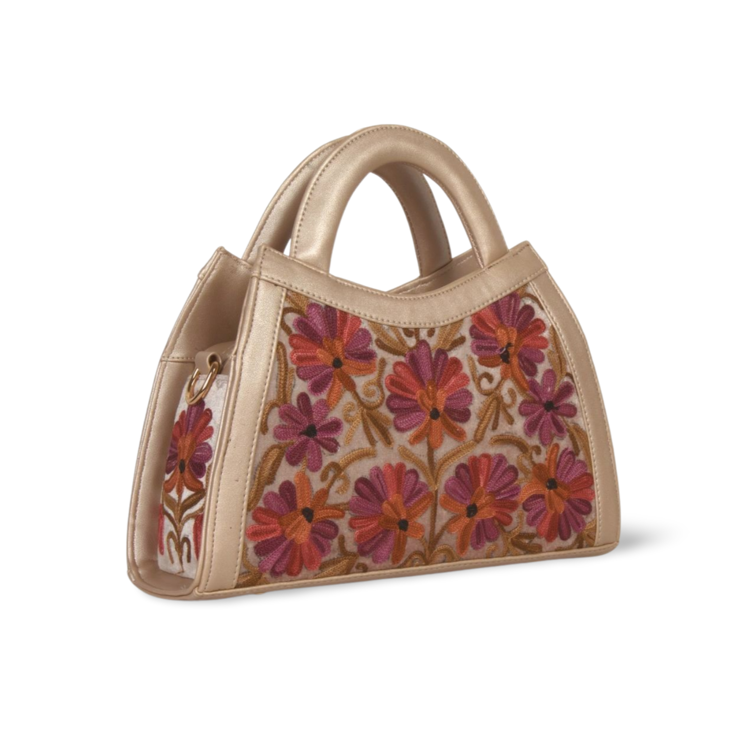 Royal Kashmir Embroidered Leather Bag