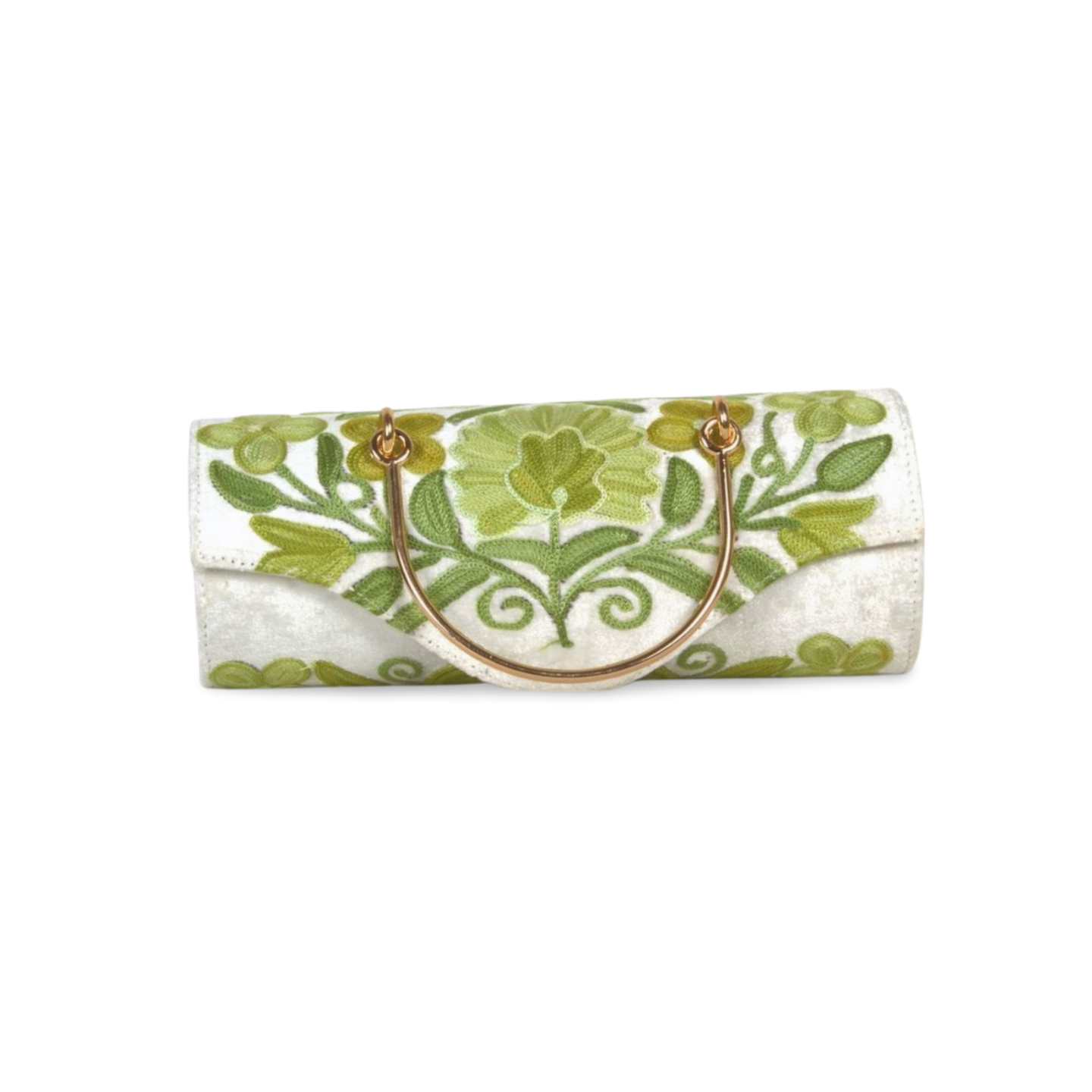 Duffle Bag – Beautifully Crafted Mini Duffle with Hand-Embroidered Floral Art