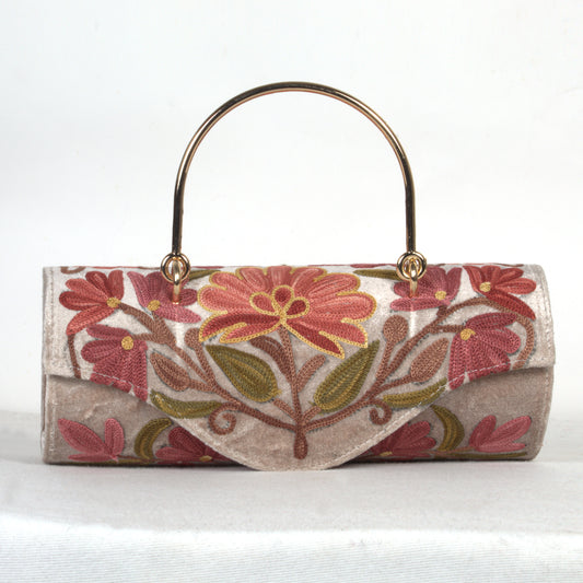 Exquisite Mini Duffle Bag – Showcasing Authentic Kashmiri Hand Embroidery