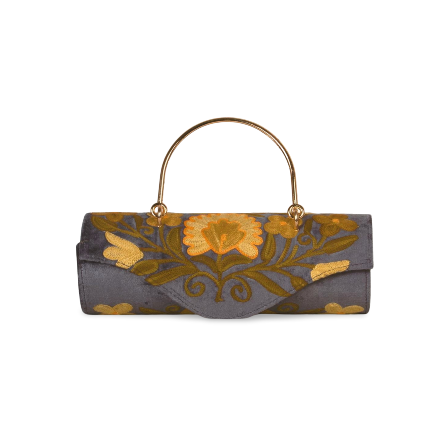 Duffle Bag – Mini Duffle with Artistic Floral Hand Embroidery for a Chic Look