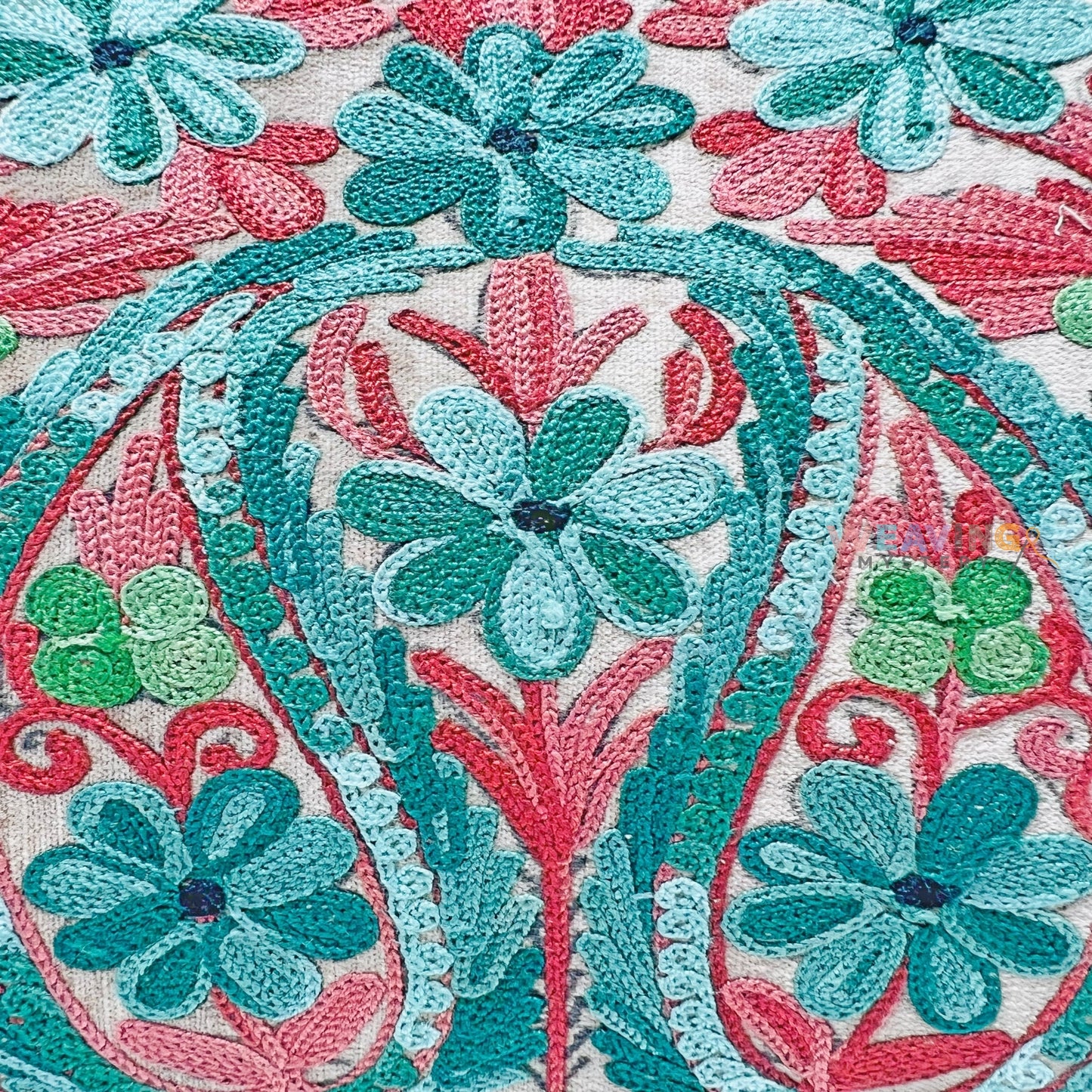 Blissful Burgundy Blooms: Elegant Embroidered Handbag
