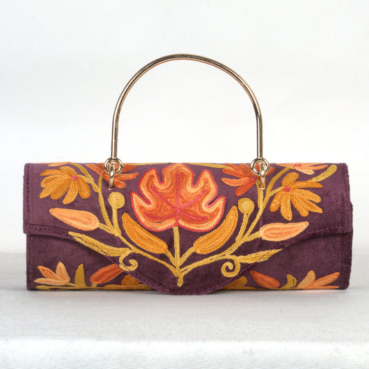 Kashmiri Hand-Embroidered Luxury Mini Duffle Bag – Crafted for the Sophisticated Traveler