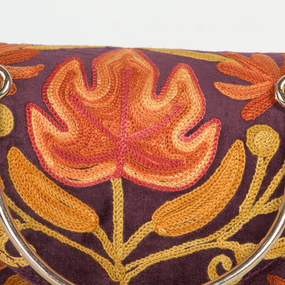 Kashmiri Hand-Embroidered Luxury Mini Duffle Bag – Crafted for the Sophisticated Traveler