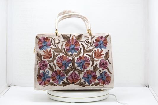 Blooming Threads Embroidered Handbag