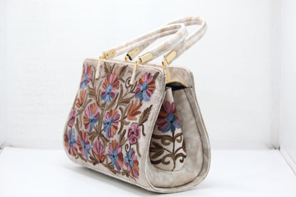 Blooming Threads Embroidered Handbag