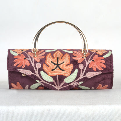 Mini Duffle Bag Adorned with Luxurious Kashmiri Embroidery – Perfect for Every Occasion