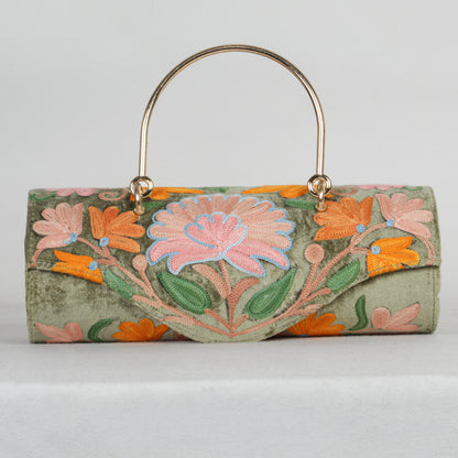 Premium Mini Duffle Bag – Featuring Exquisite Kashmiri Hand Embroidery