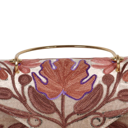 Handmade Embroidered Carry-On Duffle Minibag | Classic Kashmir Embroidery | Artisan Handcrafted