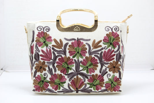 Threaded Beauty Embroidered Handbag