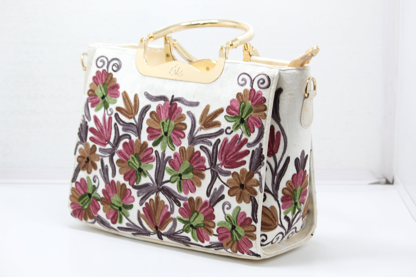 Threaded Beauty Embroidered Handbag