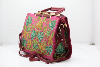 Woven Wonders Embroidered Handbag