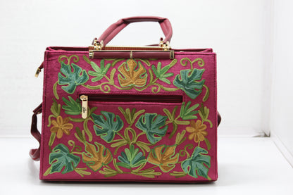 Woven Wonders Embroidered Handbag