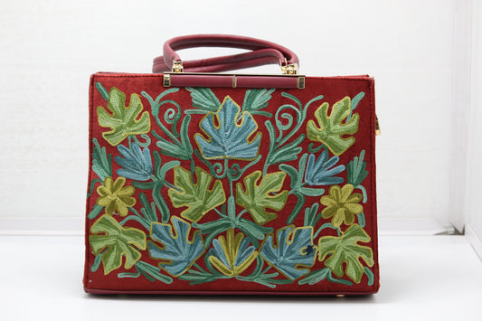 Threaded Bliss Embroidered Handbag