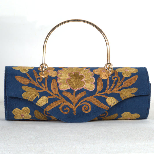 Mini Duffle Bag with Luxurious Kashmiri Hand Embroidery – Unique and Refined