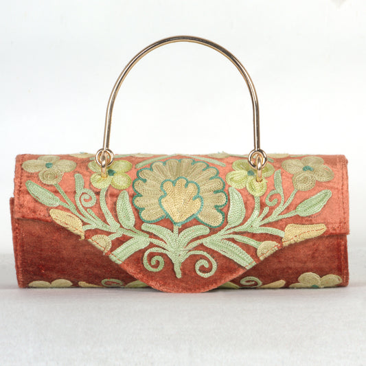 Mini Duffle Bag Adorned with Kashmiri Hand Embroidery – For Timeless Elegance