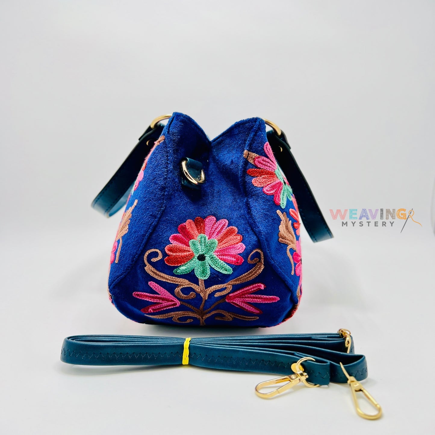 Pearlescent Petals: Hand-Embroidered Evening Handbag