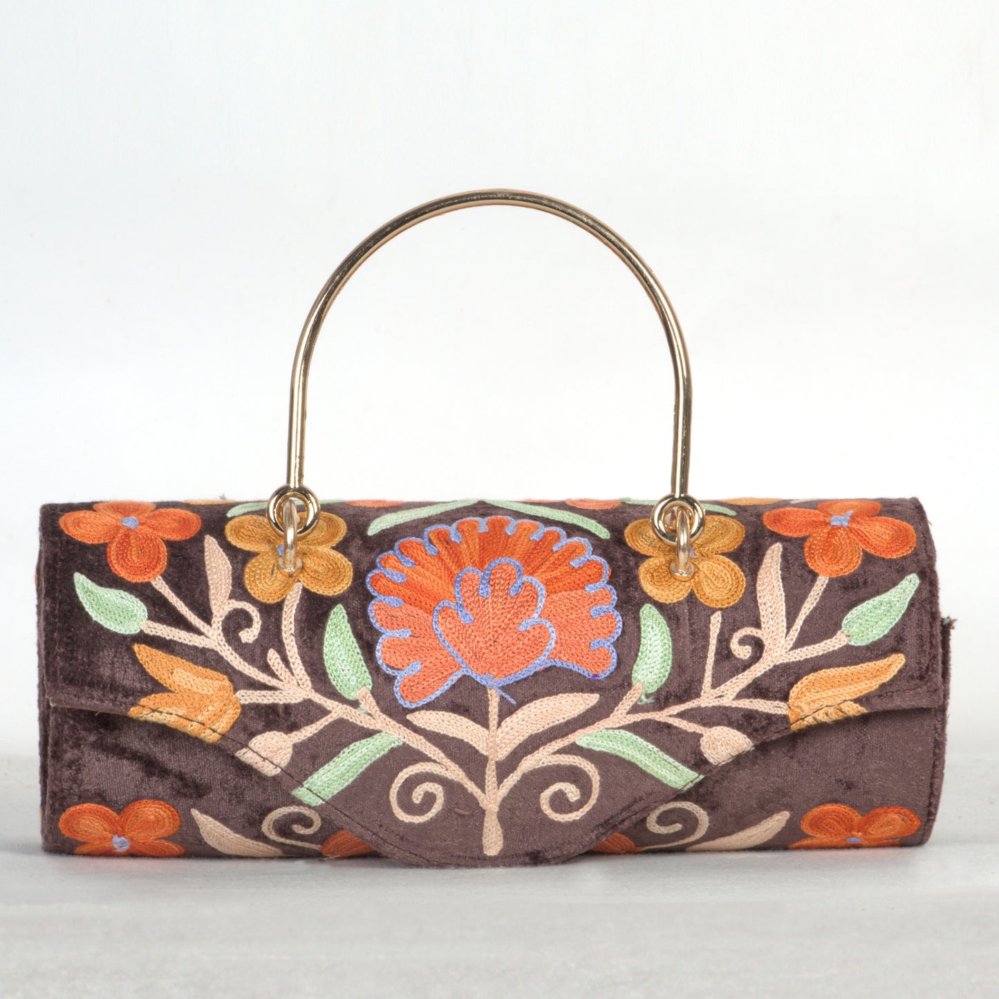 Premium Kashmiri Embroidered Mini Duffle Bag – A Perfect Blend of Tradition and Luxury