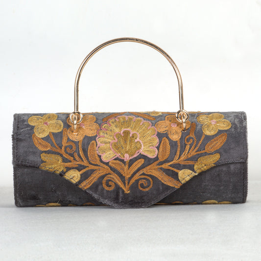 Compact Mini Duffle Bag with Premium Kashmiri Hand Embroidery – Elegant & Functional