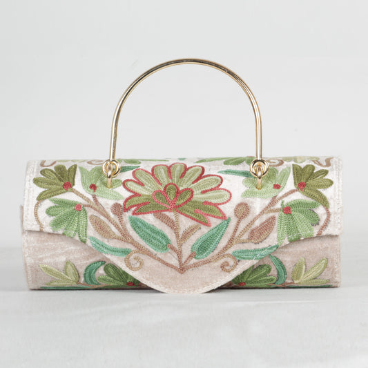 Timeless Mini Duffle Bag with Kashmiri Hand Embroidery – Durable and Elegant