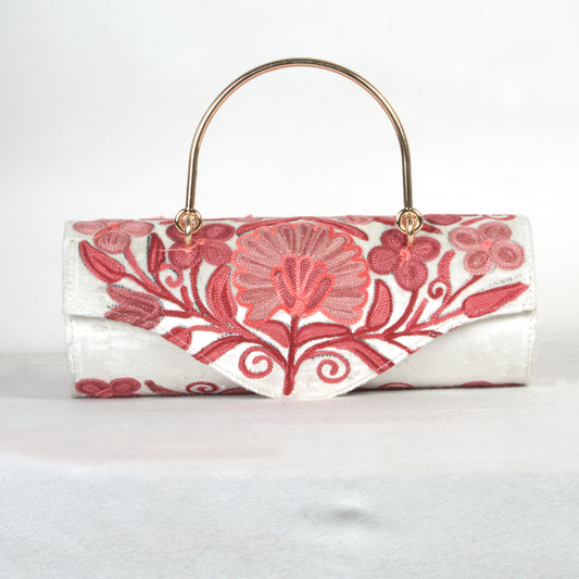 Stylish and Functional Kashmiri Hand-Embroidered Mini Duffle Bag for All Occasions