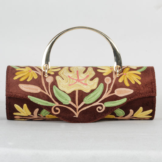 Premium Mini Duffle Bag – Hand-Embroidered by Kashmiri Artisans for Unmatched Elegance