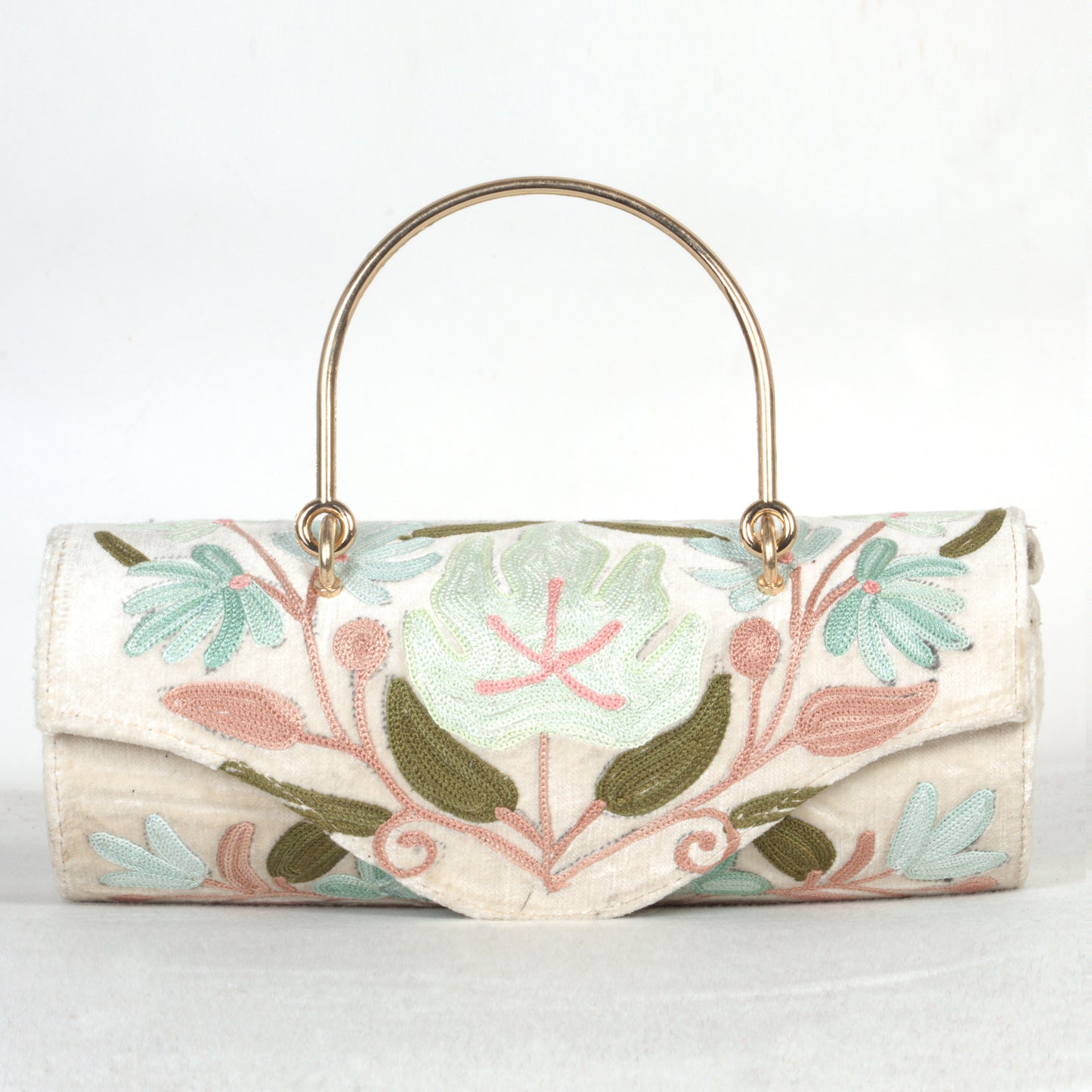 Duffle Bag – Handcrafted Mini Duffle with Artful Embroidery and Bright Colors
