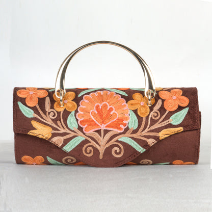 Kashmiri Hand-Embroidered Luxury Mini Duffle Bag – Crafted for the Sophisticated Traveler