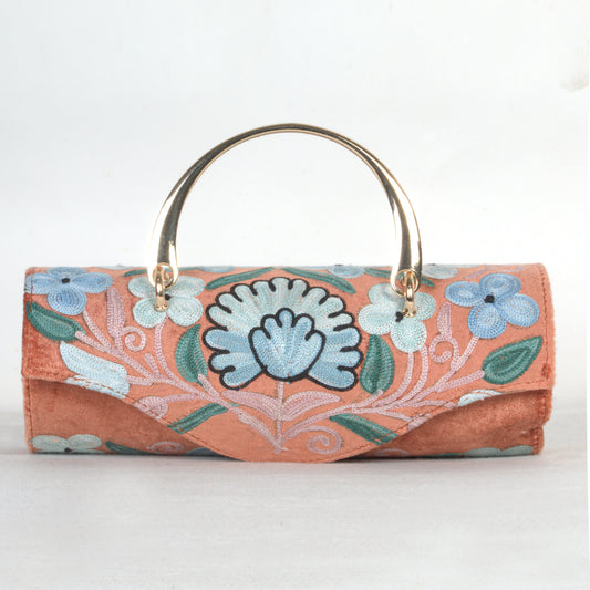 Kashmiri Artisan Mini Duffle Bag – Hand-Embroidered Beauty in Premium Materials