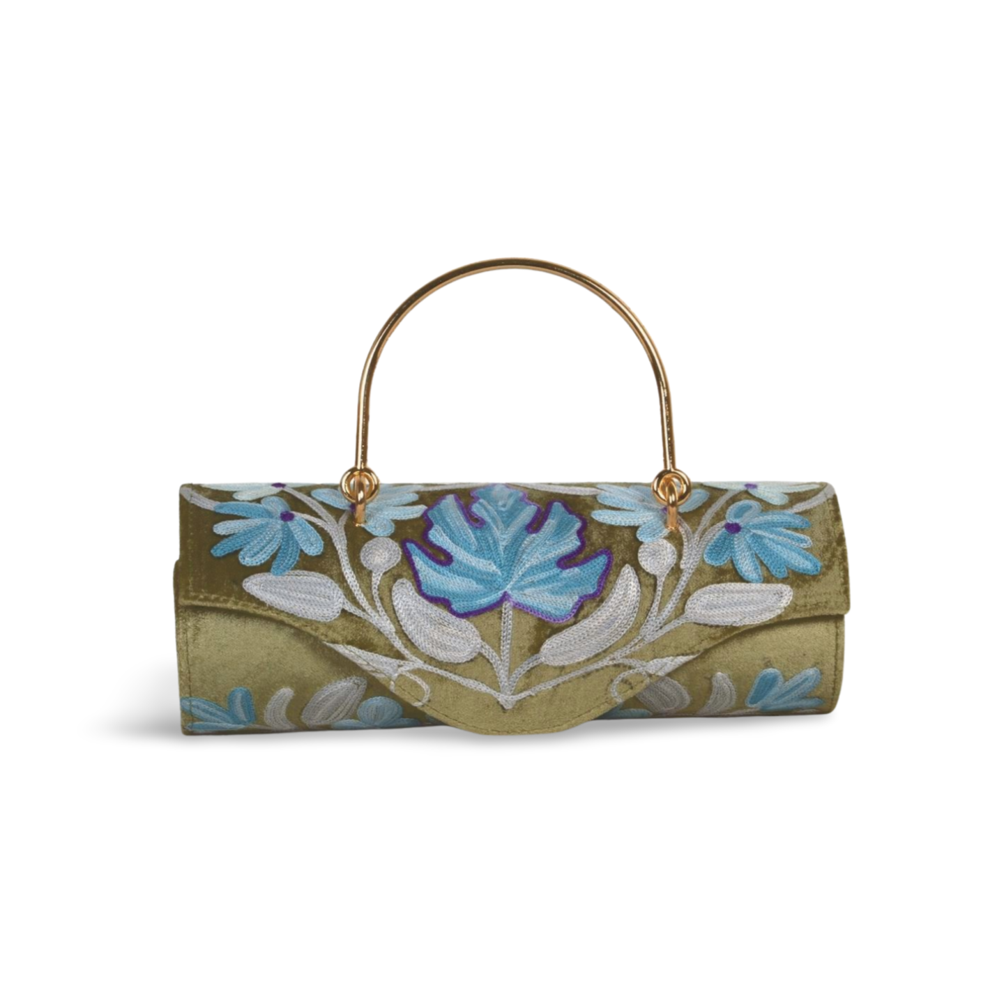 Duffle Bag – Stylish Mini Duffle with Hand-Embroidered Flowers for Fashion Lovers