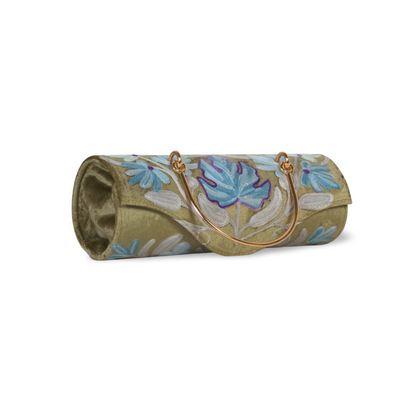 Duffle Bag – Stylish Mini Duffle with Hand-Embroidered Flowers for Fashion Lovers