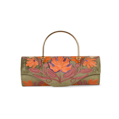 Duffle Bag – Elegant Handcrafted Mini Duffle with Intricate Embroidery Patterns