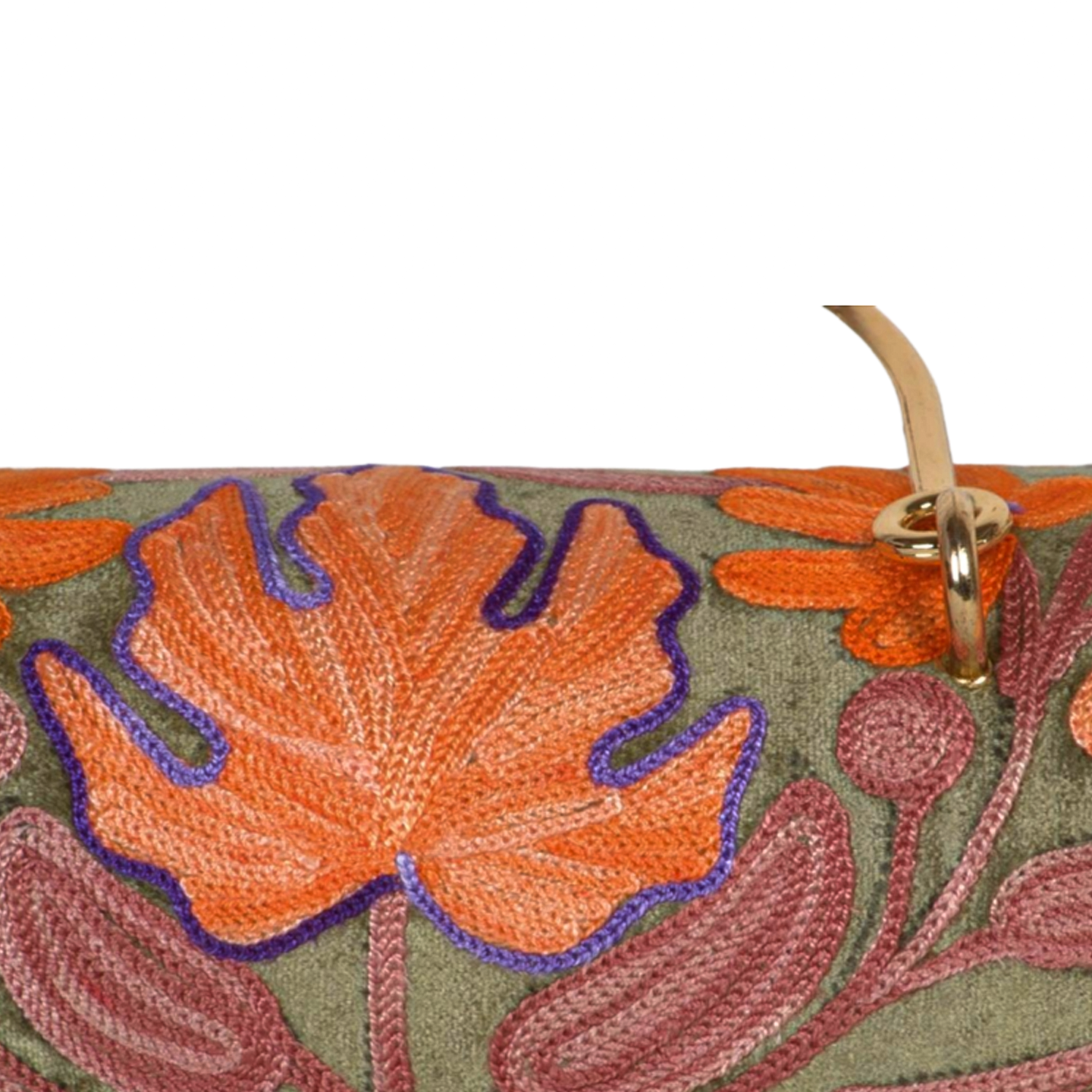 Duffle Bag – Elegant Handcrafted Mini Duffle with Intricate Embroidery Patterns