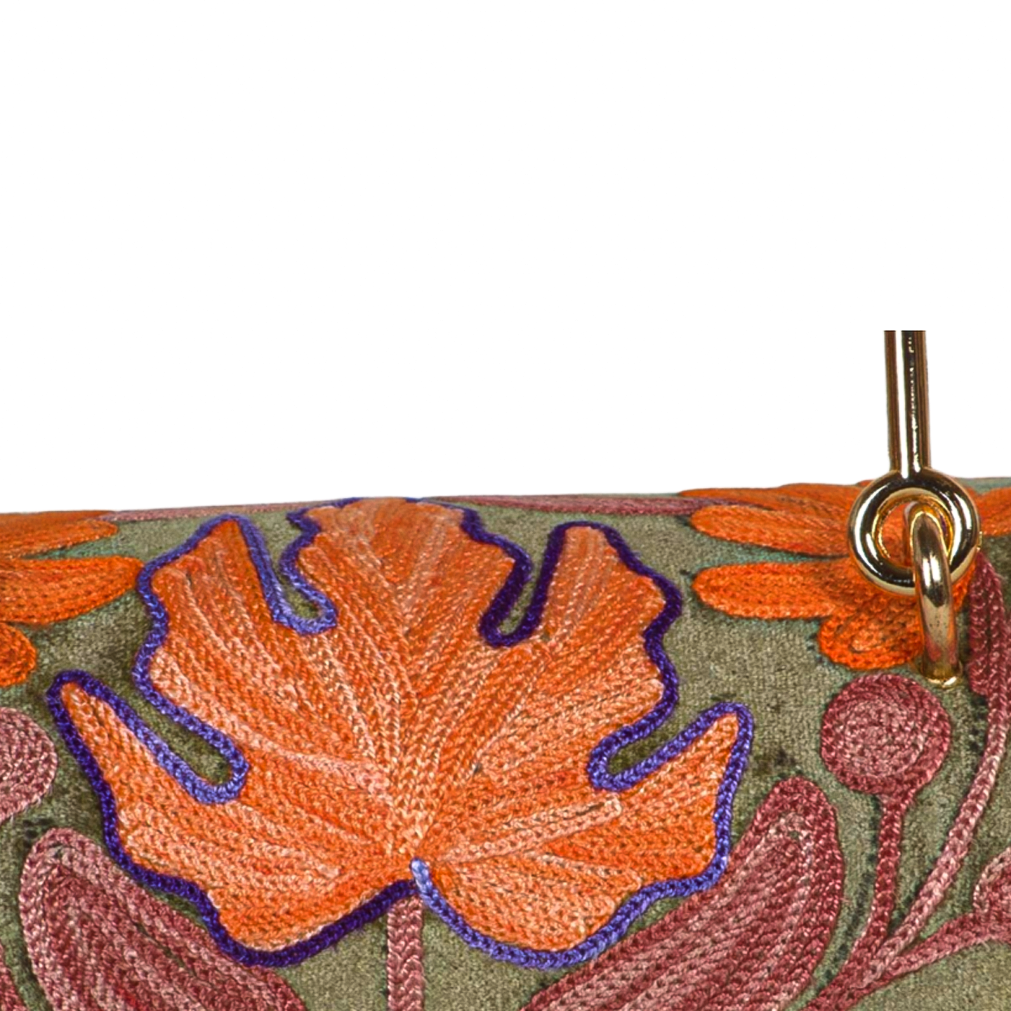 Duffle Bag – Elegant Handcrafted Mini Duffle with Intricate Embroidery Patterns