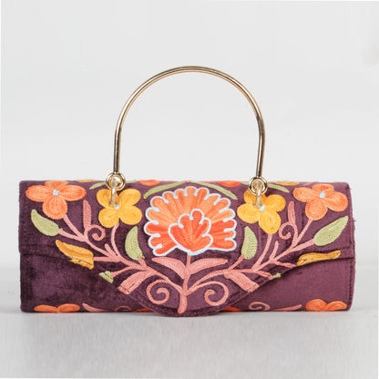 Luxurious Kashmiri Hand-Embroidered Mini Duffle Bag – Crafted to Perfection