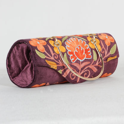 Luxurious Kashmiri Hand-Embroidered Mini Duffle Bag – Crafted to Perfection