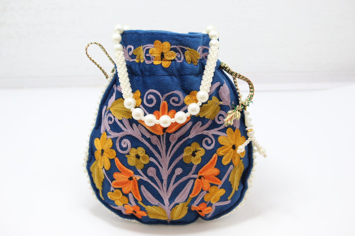 Serene Satchel: Handmade Embroidered Potli