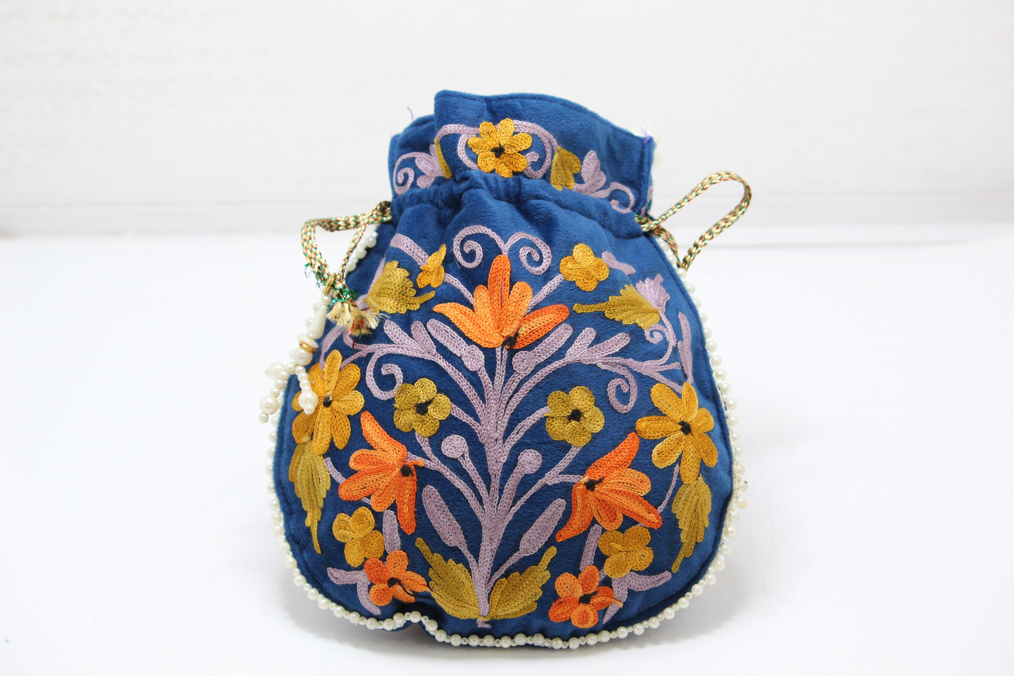 Serene Satchel: Handmade Embroidered Potli