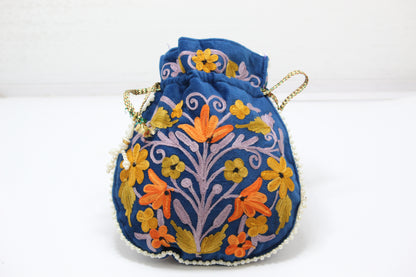 Serene Satchel: Handmade Embroidered Potli