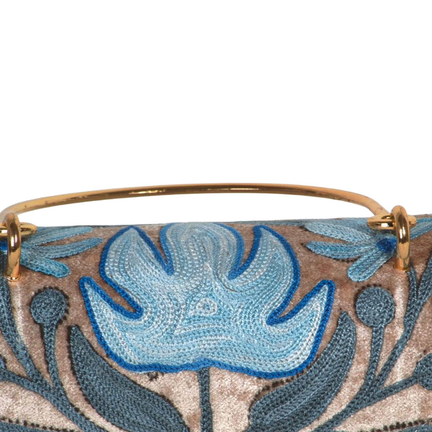 Duffle Bag – Hand-Embroidered Mini Duffle with Gorgeous Floral and Geometric Details