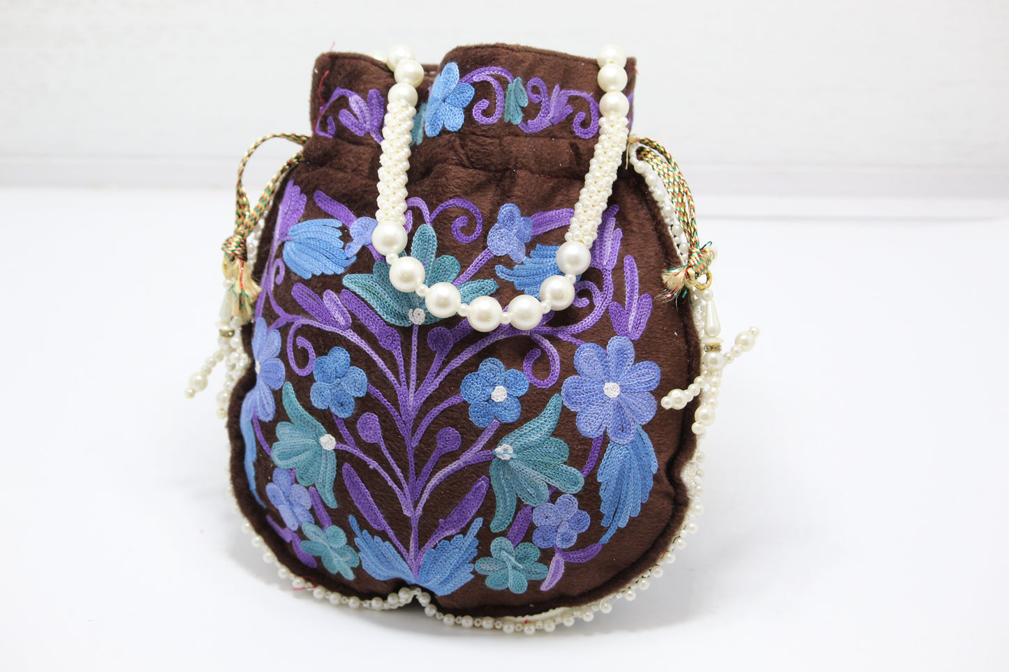 Regal Reverie: Handmade Embroidered Potli