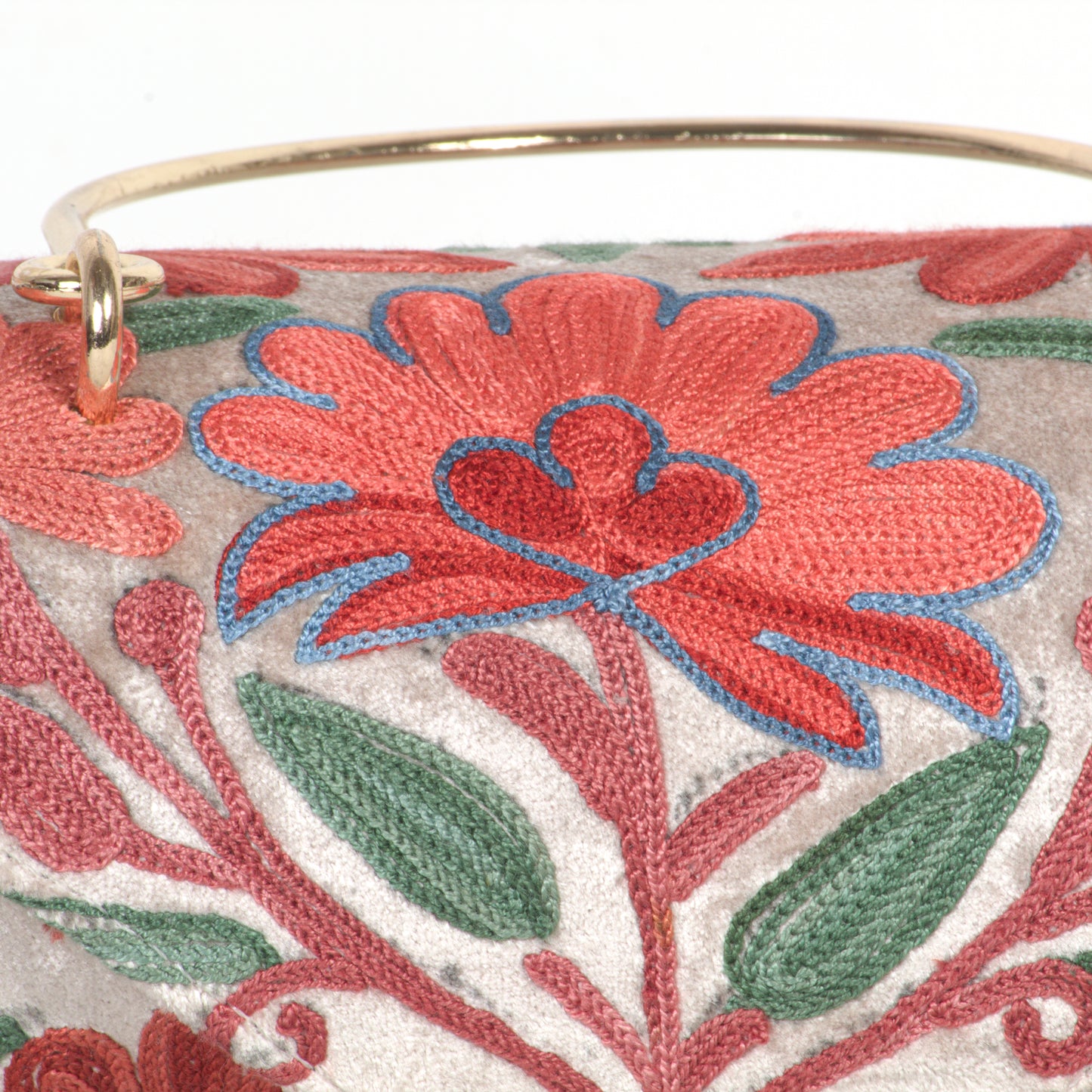 Stylish Kashmiri Hand-Embroidered Mini Duffle Bag – Authentic Craftsmanship