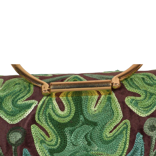 Kashmir Elegance Duffle | Handmade Embroidered Carry-On Duffle Minibag| Artisan Handcrafted
