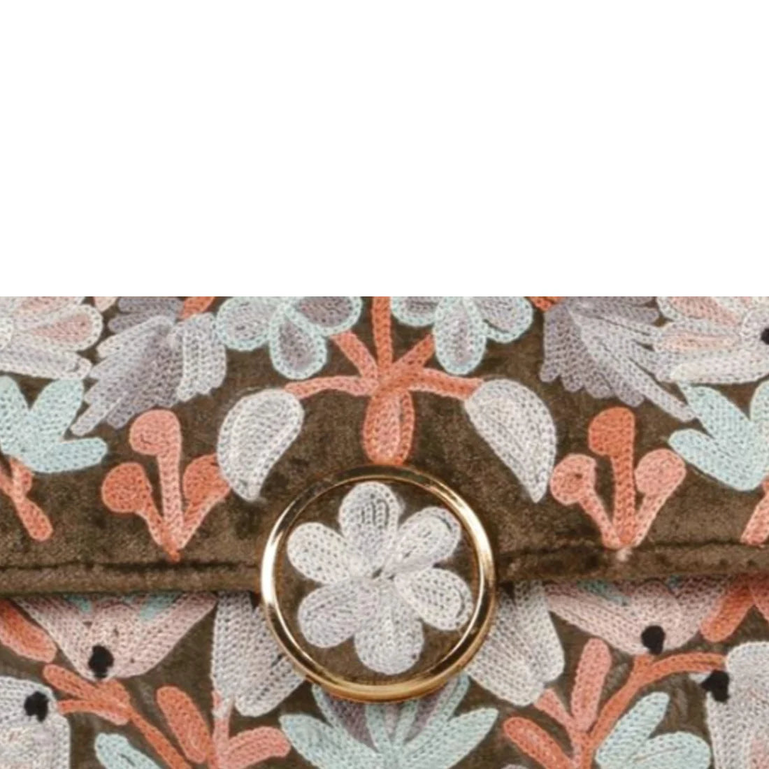 Metal Sling Bag & Duffel Bag Combo – Hand-Embroidered Floral Design with Metal Accents
