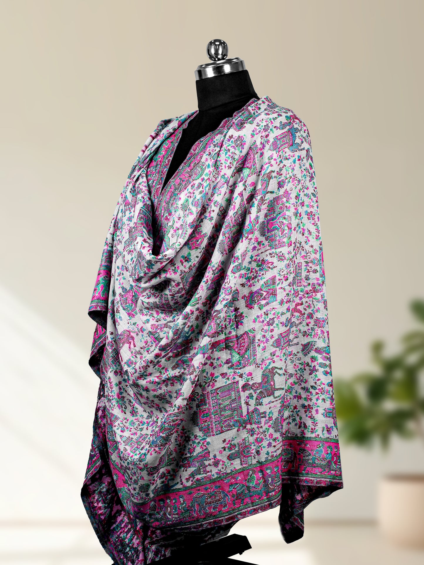 Mughal Kani Handwoven Kashmiri Shawl