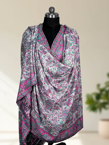 Mughal Kani Handwoven Kashmiri Shawl